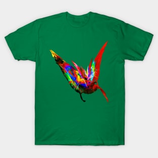 Line Drawings - Butterfly Flying T-Shirt